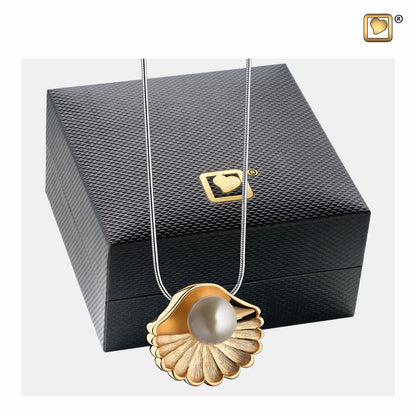 Pendant: Sea Shell Pearl - Gold Vermeil Two Tone - PD1481*