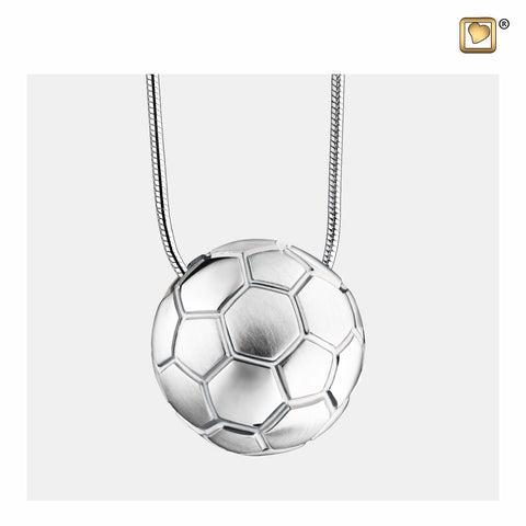 Pendant: Soccer Ball - Rhodium Plated Two Tone - PD1511