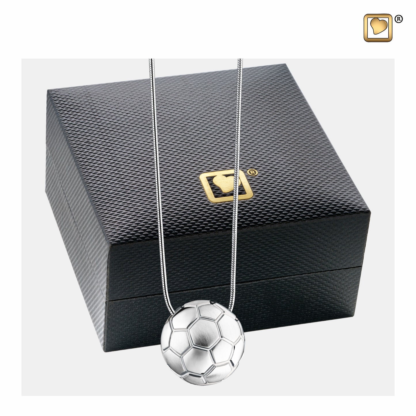 Pendant: Soccer Ball - Rhodium Plated Two Tone - PD1511