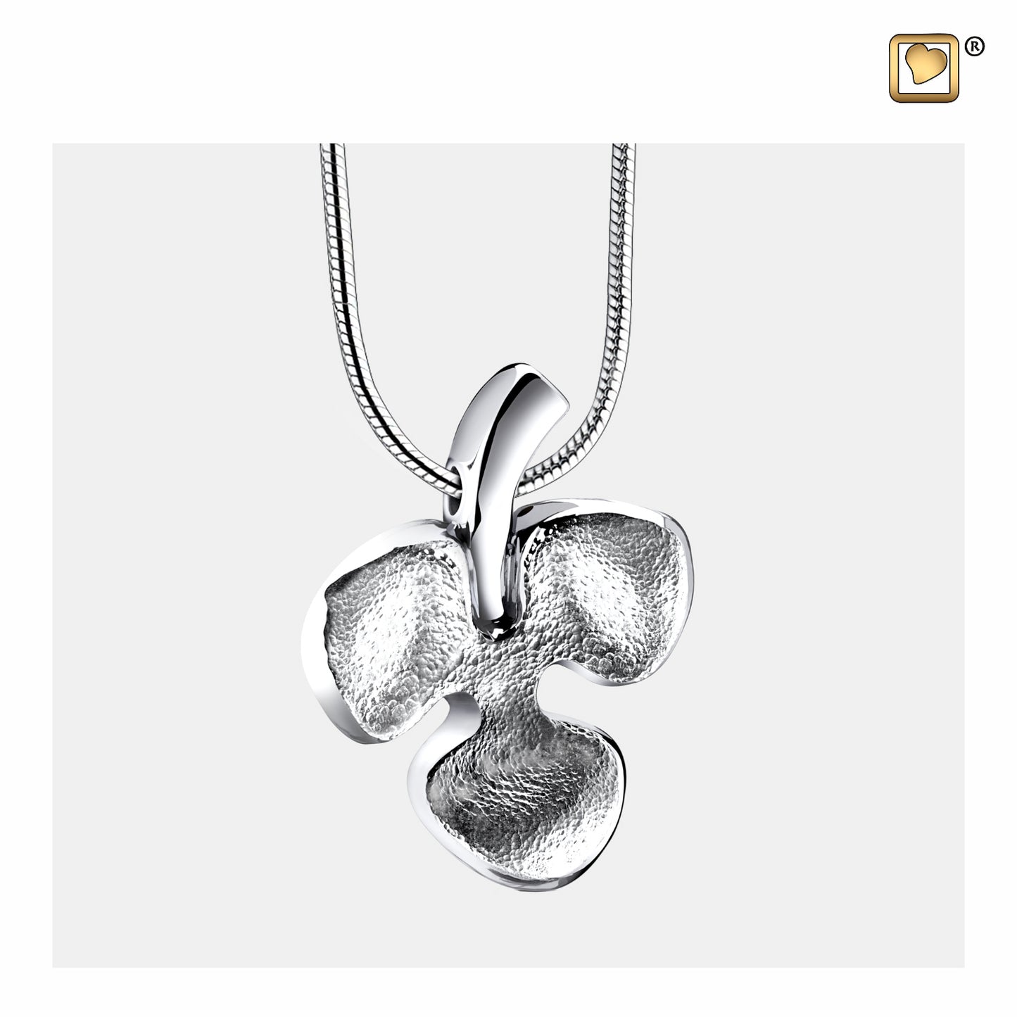 Pendant: Shamrock - Rhodium Plated Two Tone - PD1570