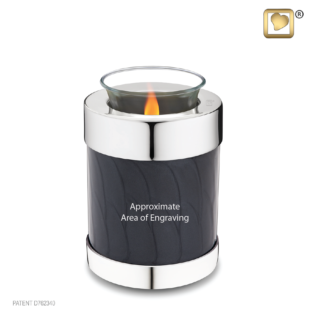 Midnight Pearl Silver (Tealight Urn) - T666